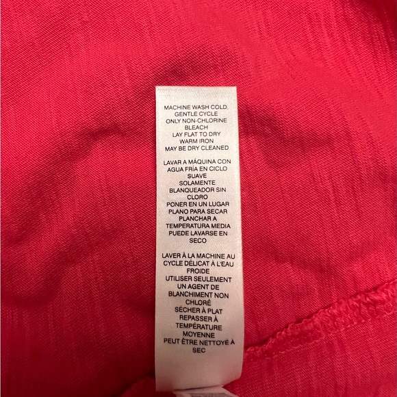 NWT Chico’s Adorable Pink Beaded Keyhole Elbow Sleeve Tee, Chico’s Sz 2 = L/12 - Picture 6 of 6